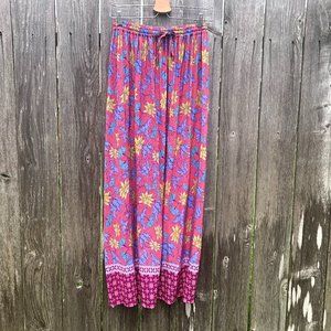 Batik Keris Maxi Skirt Floral Print Elastic Waist